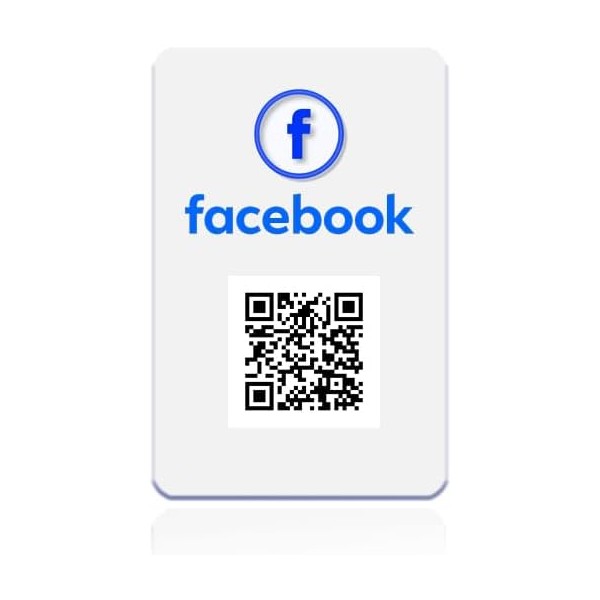 SmartCard Like &Follower Card pvc NFC & QrCode per aumentare mi piace alla tua pagina Social (FACEBOOK)