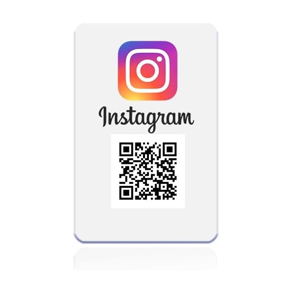 SmartCard Like &Follower Card pvc NFC & QrCode per aumentare mi piace alla tua pagina Social (INSTAGRAM)