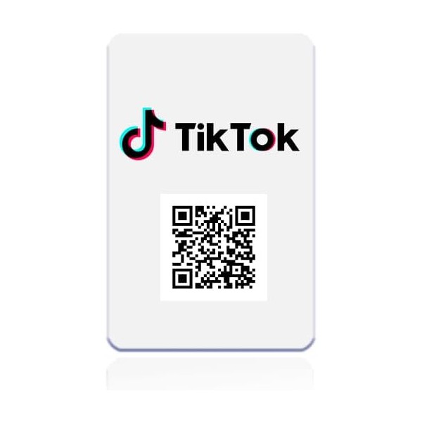 SmartCard Like &Follower Card pvc NFC & QrCode per aumentare mi piace alla tua pagina Social (TIKTOK)