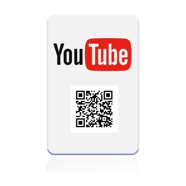 SmartCard Like &Follower Card pvc NFC & QrCode per aumentare mi piace alla tua pagina Social (YOUTUBE)